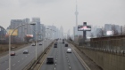 Traffic heads into downtown Toronto, Ontario, Canada, on Thursday, Jan. 14, 2021. Ontario's government declared a second provincial emergency and imposed more restrictions as Covid-19 rates accelerate and a new variant of the virus emerges in Canadas most populous province.