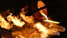 Molten gold pours from a crucible into a mold during the casting of large gold ingots in the foundry at the JSC Krastsvetmet non-ferrous metals plant in Krasnoyarsk, Russia, on Tuesday, Nov. 5, 2019. Gold headed for the biggest weekly loss in more than two years as progress in U.S-China trade talks hammered demand for havens and sent miners’ shares tumbling. Photographer: Andrey Rudakov/Bloomberg