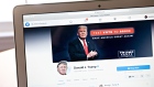 The Facebook account for Donald Trump on Jan. 7. Photographer: Andrew Harrer/Bloomberg