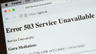 An "Error 503 Service Unavailable" message on a website affected by the Fastly cloud hosting service outage. Photographer: Leon Neal/Getty Images Europe