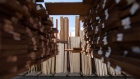 Rows of lumber at a lumberyard. Photographer: James MacDonald/Bloomberg