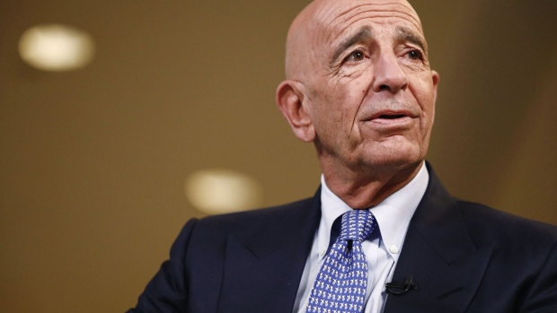 Tom Barrack, chairman of Colony NorthStar Inc., speaks during a Bloomberg Television interview at the Milken Institute Global Conference in Beverly Hills, California, U.S., on Tuesday, May 1, 2018.