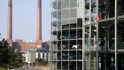 New Volkswagen AG (VW) automobiles in the Autostadt automobile delivery towers at the automaker's plant in Wolfsburg, Germany, on Friday, March 26, 2021. Volkswagen's stock started taking off last week as investors bought into the Germany company’s plan to supplant Tesla Inc. as the global leader in electric cars.