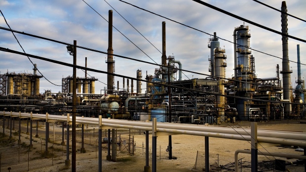 The Baytown Exxon gas refinery produces the more processed oil than any other facility in the United States on March 23, 2006 in Baytown, TX. 