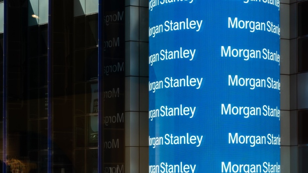 Signage outside Morgan Stanley headquarters in New York, U.S., on Tuesday, April 13, 2021. Morgan Stanley is scheduled to release earnings figures on April 16. Photographer: Jeenah Moon/Bloomberg