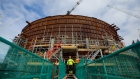 Construction of the Unit 1 nuclear reactor at the Hinkley Point C nuclear power station near Bridgwater, U.K., in September. Photographer: Luke MacGregor/Bloomberg