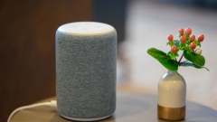 An Amazon.com Inc. Echo Plus device is displayed during an unveiling event at the company's headquarters in Seattle, Washington, U.S., on Wednesday, Sept. 25, 2019. Amazon.com Inc. defended the privacy features of its Alexa digital assistant -- and introduced some new tools to reassure users -- following months of debate about the practices of the technology giant and its largest competitors. Photographer: Chloe Collyer/Bloomberg