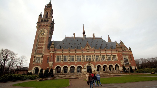 THE HAGUE, NETHERLANDS - DECEMBER 16: Exterior of the International Court of Justice December 16, 2003 in The Hague, Netherlands. A dispute is being dealt with between Mexico and the United States in the court concerning alleged violations of Articles 5 and 36 of the Vienna Convention on Consular Relations of 1963 with respect to 52 Mexican nationals who have been sentenced to death in certain states of the United States. (Photo by Michel Porro/Getty Images)