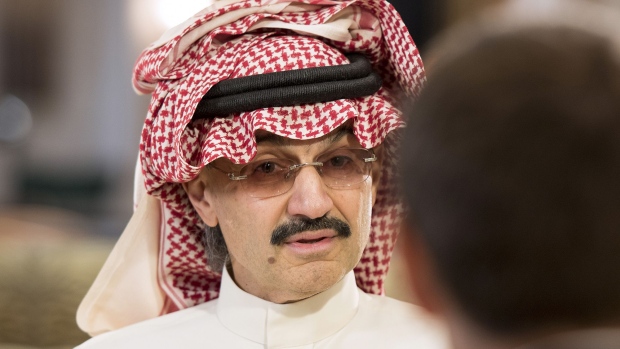 Prince Alwaleed Bin Talal, Saudi billionaire and founder of Kingdom Holding Co., speaks during a Bloomberg Television interview at the MiSK Global Forum event in Riyadh, Saudi Arabia, on Wednesday, Nov. 16, 2016. Prince Alwaleed Bin Talal said Twitter Inc.’s chief executive officer, Jack Dorsey, needs more time to turn around the micro-blogging site.