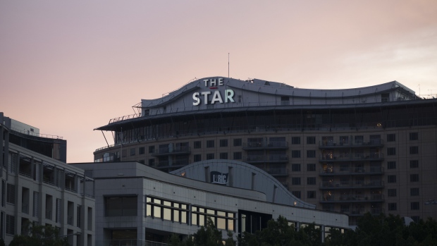The Star complex, operated by Star Entertainment Group Ltd., in Sydney, Australia, on Tuesday, March 15, 2022. Star is optimistic business at its Australian casinos will soon return to pre-pandemic levels as the remaining Covid restrictions are eased and international tourists return.