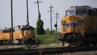 Union Pacific freight trains in East St. Louis, Illinois, U.S., on Thursday, July 8, 2021. Union Pacific Corp. is scheduled to release earnings figures on July 22.