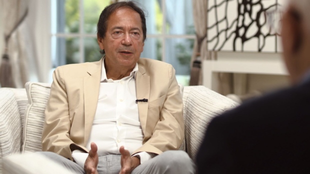 Billionaire John Paulson, president and founder of Paulson & Co., speaks during a Bloomberg Television interview at his home on Long Island, New York, on Thursday, Aug. 12, 2021. Paulson talked about the trade that made him a billionaire, gold, cryptocurrencies and inflation.