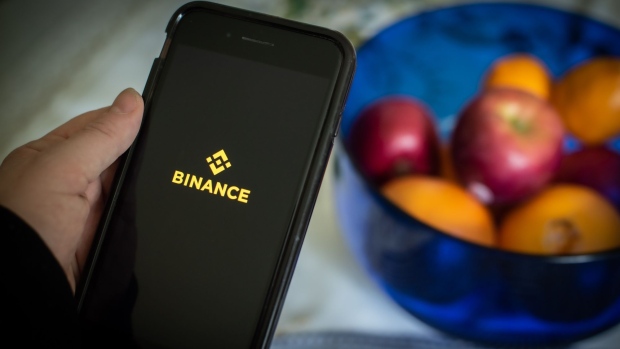 The Binance Exchange logo on a smartphone. Photographer: Tiffany Hagler-Geard/Bloomberg