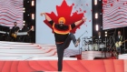 Bhangra dancer Gurdeep Pandher performs at the noon show on Canada Day in Ottawa, Ontario, Canada, on Friday, July 1, 2022. For the first time in 50 years, the main celebrations will not be on Parliament Hill, as Centre Block is under construction, The Canadian Press reports.