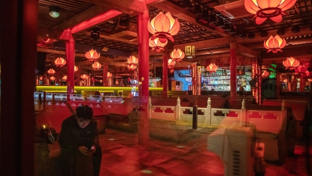 A bar closed due to Covid-19 restrictions in Beijing on Nov. 25. Bloomberg