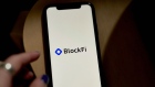 The BlockFi website on a smartphone arranged in the Brooklyn borough of New York, US, on Thursday, Nov. 17, 2022. Cryptocurrency lender BlockFi Inc. is preparing to file for bankruptcy within days, according to people with knowledge of the matter who asked not to be named because discussions are private.