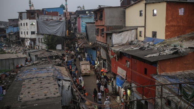 The Dharavi area of Mumbai, India, on Wednesday, Jan. 5, 2022. Official economic estimates due Friday are expected to forecast an expansion of 9.5%, compared with a 7.3% contraction last year as the government enforced strict restrictions to contain the pandemic.