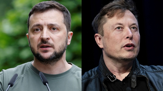 Zelenskiy and Elon Musk