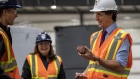 Justin Trudeau at rare earth elements processing plant