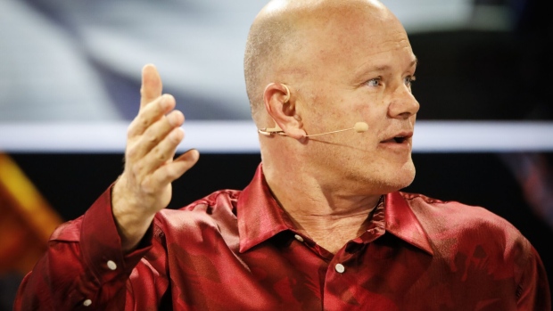 Michael Novogratz, founder and chief executive officer of Galaxy Digital LP, during the Future Investment Initiative (FII) Institute Priority Summit in Miami, Florida, US, on Thursday, March 30, 2023. The summit offers an opportunity for expert leaders in topics like climate change, poverty and immigration to meet with potential partners and catalyze projects to move from the research stage to full-developed real-world solutions. Photographer: Marco Bello/Bloomberg