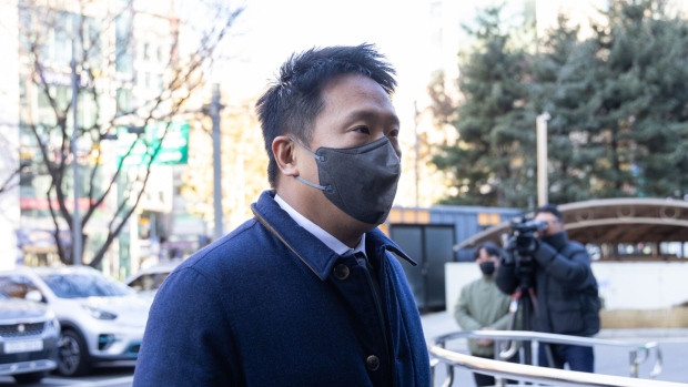 Daniel Shin, co-founder of Terraform Labs, arrives at the Seoul Southern District Court in Seoul, South Korea, on Friday, Dec. 2, 2022. South Korean prosecutors are seeking the arrest of Shin, stepping up their investigation of a $60 billion cryptocurrency wipeout.