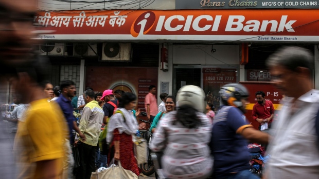 An ICICI Bank Ltd. branch in Mumbai, India, on Monday, Oct. 17, 2022. ICICI Bank will announce its second quarter results on Oct. 22, 2022. Photographer: Dhiraj Singh/Bloomberg