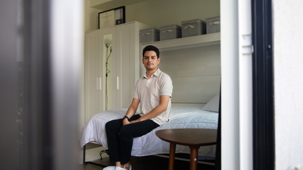 Edwin Bautista at his home in Austin. Photographer: Montinique Monroe/Bloomberg