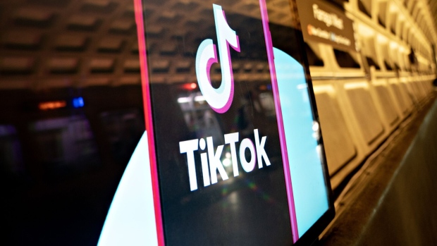 A TikTok advertisement at a Metro station in Washington, DC, US, on Thursday, March 30, 2023.  Photographer: Andrew Harrer/Bloomberg