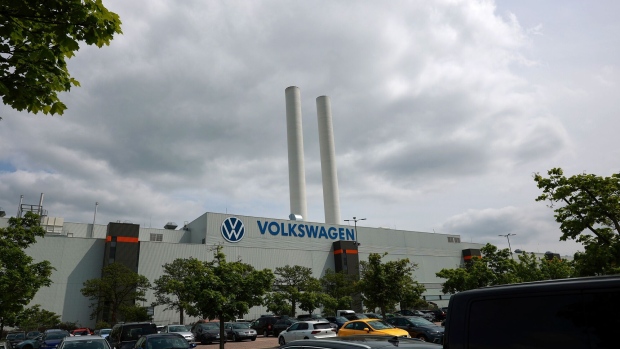 The Volkswagen Sachsen GmbH plant in Zwickau, Germany, on Wednesday, May 24, 2023. Auto sales in Europe rose in April for a ninth month as supply chains improved and carmakers worked through backlogs of orders.