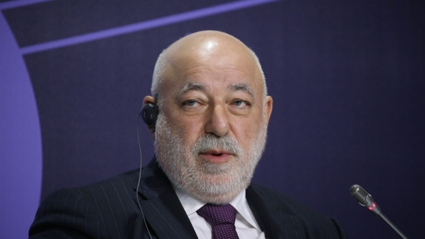 Viktor Vekselberg, billionaire and co-founder of Renova Group, speaks during the Open Innovation Forum in Moscow, Russia, on Tuesday, Oct. 22, 2019. Russia is loosening the financial reins a bit after years of austerity, raising hopes growth could soon pick up even as the global outlook dims.