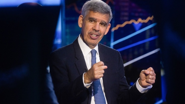 Mohamed Aly El-Erian, chief economic advisor for Allianz SE, during a Bloomberg Television interview in London, UK, on Monday, Sept. 25, 2023. El-Erian spoke alongside former UK Prime Minister Gordon Brown and economist Michael Spence, his co-authors for their book Permacrisis: A Plan to Fix a Fractured World. Photographer: Chris Ratcliffe/Bloomberg