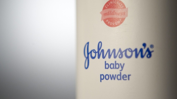 Johnson & Johnson baby powder is arranged for a photograph in New York, U.S., on Friday, July 15, 2011.  Photographer: Scott Eells/Bloomberg