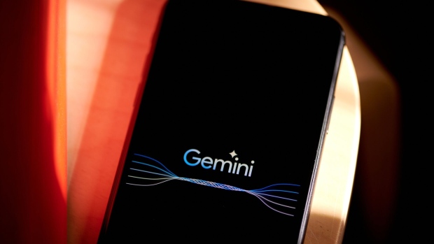 The Gemini logo on a smartphone. Photographer: Gabby Jones/Bloomberg