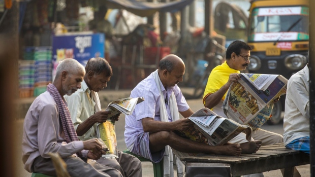 India has a vibrant and competitive media with more than 20,000 newspapers and 300 TV channels. Photographer: Prashanth Vishwanathan/Bloomberg