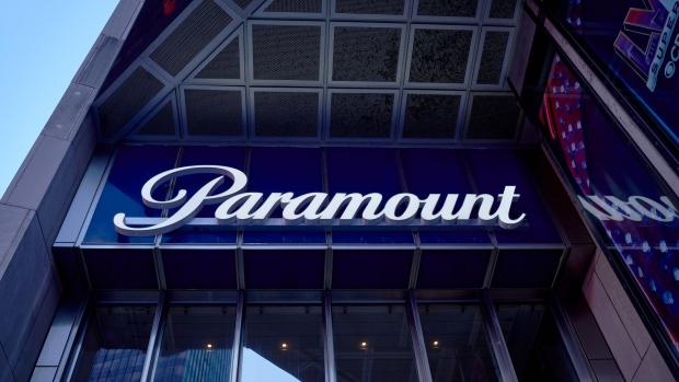 The Paramount Global headquarters in New York, US, on Thursday, Dec. 21, 2023. Warner Bros. Discovery Inc. held talks on a possible merger with Paramount Global, potentially combining two of the biggest media companies in the world, according to people with knowledge of the matter. Photographer: Gabby Jones/Bloomberg