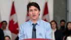 Justin Trudeau, Canada's prime minister, during a news conference in Vancouver, British Columbia, Canada, on Wednesday, March 27, 2024. 