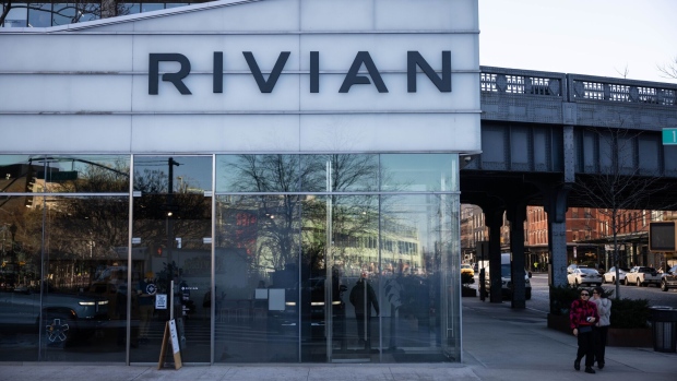 <p>A Rivian showroom in New York.</p>