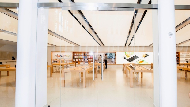 The Apple Inc. store at the World Trade Center retail complex in New York City. Photographer: David Williams/Bloomberg