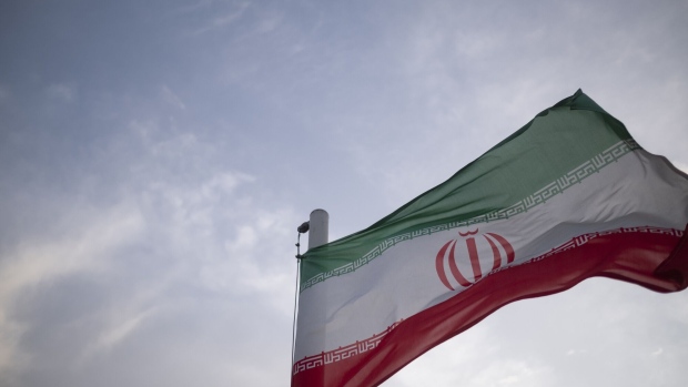 An Iran flag. Photographer: Morteza Nikoubazl/NurPhoto/Getty Images
