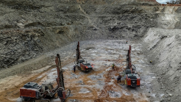 Drills work at a lithium mine. Photographer: Dado Galdieri/Bloomberg