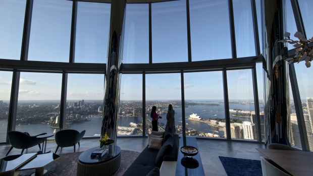 <p>Inside the penthouse at One Barangaroo Crown residences in Sydney.</p>