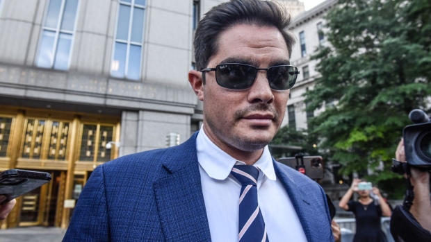 Ryan Salame exits federal court in New York, on Sept. 7.