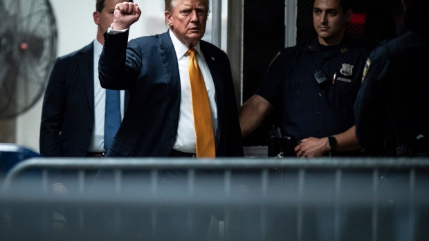 Donald Trump at Manhattan criminal court in New York, US, on Wednesday. Photographer: Jabin Botsford/The Washington Post/Bloomberg