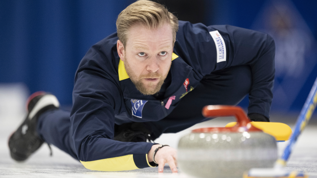 2024 World Men's Curling champion skip Niklas Edin at event in Schaffhausen, Switzerland