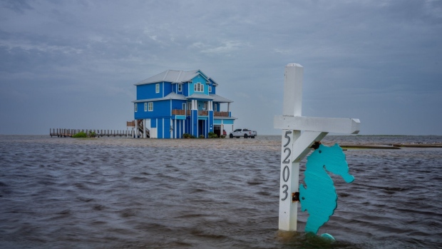 <p>Floodwater in Surfside Beach, Texas on June 19.</p>