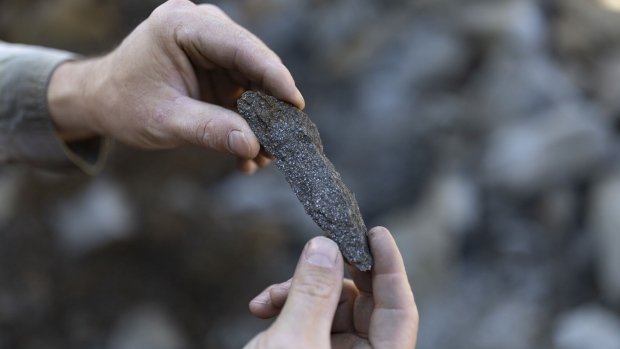A shard of graphite ore. Photographer: Christinne Muschi/Bloomberg