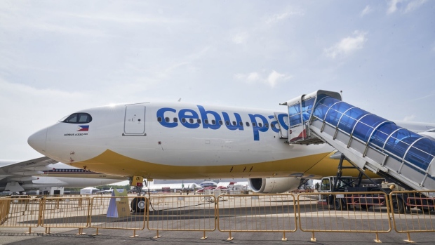 An Airbus SE A330 Neo aircraft, operated by Cebu Pacific, in Singapore.