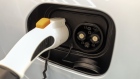 A charging plug on XPeng Inc.'s G9 electric vehicle at the company's showroom in Guangzhou. Photographer: Qilai Shen/Bloomberg