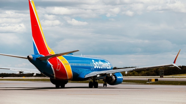 A Southwest Airlines passenger jet.