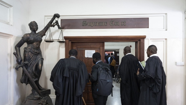 <p>Legal practitioners at the Supreme Court in Accra, Ghana, in May.</p>